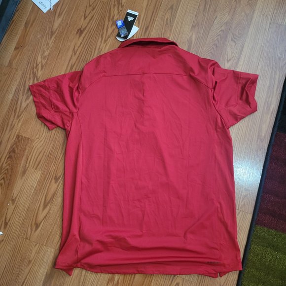 adidas Nebraska CornHuskers Tech Polo Football Coaches Shirt Red GE1731 … - Picture 7 of 10